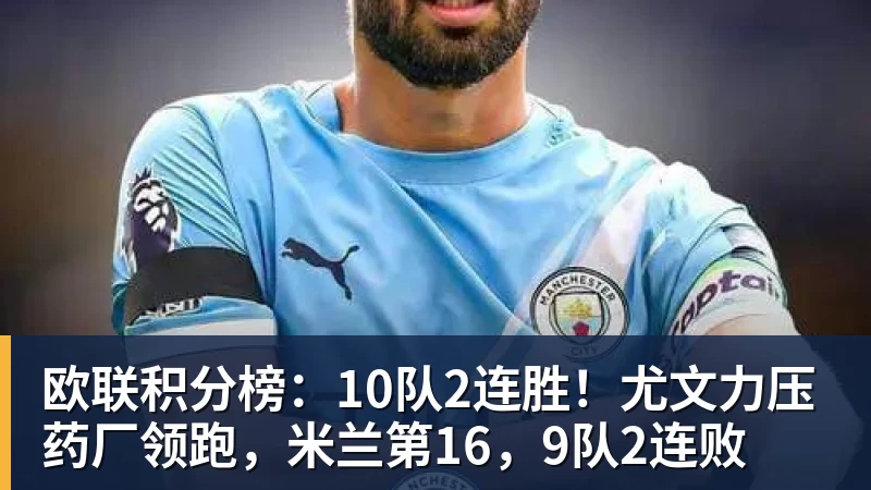 欧联积分榜：10队2连胜！尤文力压药厂领跑，米兰第16，9队2连败